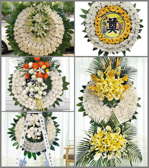 山东青岛胶州市九龙镇中赵家村花圈速递